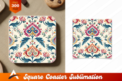 Ornamental Floral Seamless Pattern Coaster Design Product Image 1