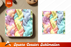 Pastel Braided Ropes Abstract Coaster Design Background Product Image 1