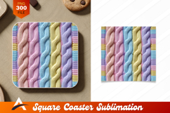 Pastel Knitted Texture Coaster Design Surface Pattern Product Image 1