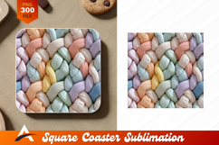 Pastel Braided Background For Coaster Design Product Image 1