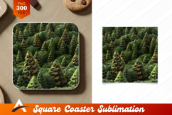 Fractal Forest Knitted Coaster Design Concept Product Image 1