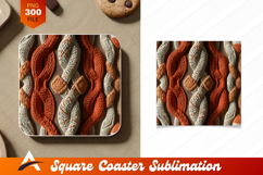 Braided Rope Coaster Design Abstract Texture Product Image 1