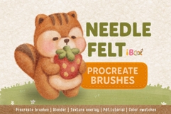 Procreate Needle Felt Brushes: Wool Texture, Felt Art Product Image 1