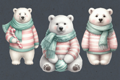 Cozy Polar Bear. PNG sublimation Product Image 2
