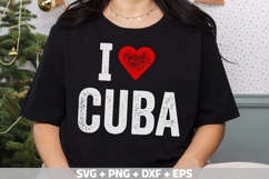 Cuba PNG, I love Cuba PNG for print-on-demand Product Image 1