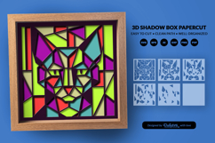 Cubism Art Cat Layered Papercut SVG Product Image 2