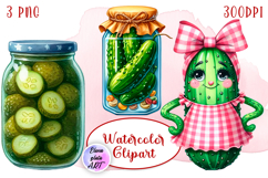 Pickle Sticker, Funny Pickle Sticker, Cartoon Pickle Art Product Image 1