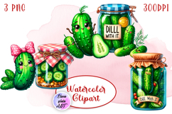 Pickle Sticker, Funny Pickle Sticker, Cartoon Pickle Art Product Image 1