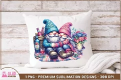 Gnomes Couple Valentines png, Anniversary Gnome Couple png Product Image 3