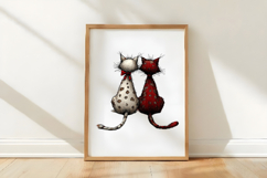 Cuddly Valentine Cats Clipart Sublimation Product Image 3