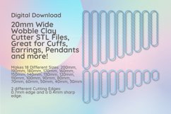 20mm Wobble Cuff Clay Cutter- Earring, Cuff Cutter Product Image 1