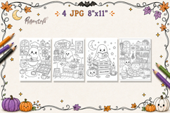 Cozy Spooky Halloween Coloring Pages | Ghost Adventure Product Image 1