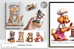 Culinary Cuties Digital Paper Product Image 1