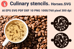 Culinary stencils. Horses.SVG Product Image 1