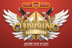 Cunning 3d game logo with editable text effect Product Image 1