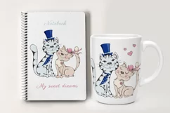 Bride and Groom Cats PNG Funny Wedding sublimation, Bridal Product Image 3