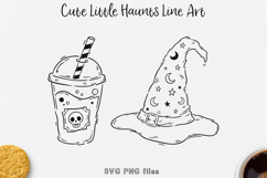 Halloween Drink and Celestial Witch Hat SVG, Cute Spooky Product Image 1