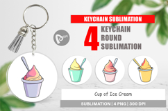 Keychain Ice Cream Cup Product Image 1