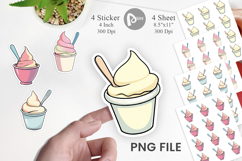 Ice Cream Cup Sticker Product Image 1