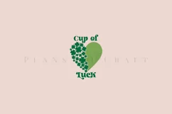 Cup of Luck Clover st patricks day libbey beer glass can wrap svg presized template for 16oz and 20oz glass