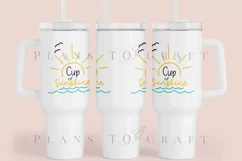 Cup of Sunshine 40oz quencher tumbler sublimation full wrap high resolution transparant background