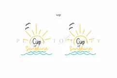 Cup of Sunshine 40oz quencher tumbler sublimation full wrap high resolution transparant background
