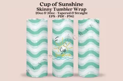 cup of sunshine skinny tumbler sublimation design for 20oz and 30oz skinny tumbler sublimation wrap