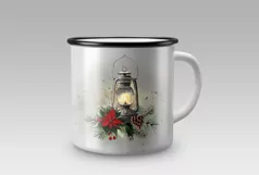 Watercolor Christmas lantern clipart. Sublimation design PNG Product Image 8