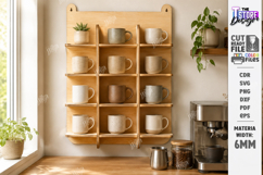 Mug Holder and Rack Laser Cut Bundle | 3D Cup Display Shelf Product Image 9