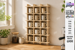 Mug Holder and Rack Laser Cut Bundle | 3D Cup Display Shelf Product Image 10