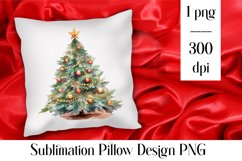 Christmas tree Sublimation Pillow Design PNG Product Image 1