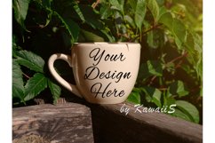 5 Photos Set White Cup Mockup Tea Coffee Mug TemplateOutdoor Product Image 5