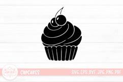 Cartoon Cupcake SVG Cut File Product Image 1