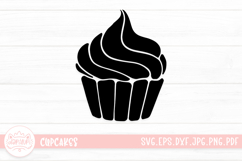 Cartoon Cupcake SVG Cut File Product Image 1