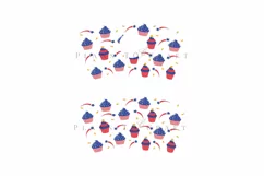 cupcake 4th of july starbucks 16oz hot cup wrap svg presized template for tumbler grande suitable for cricut and silhouette