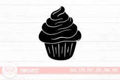 Cartoon Cupcake SVG Cut File Product Image 1