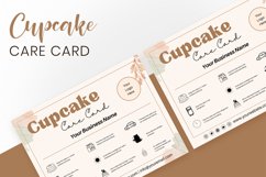 Cupcake Care Card Customizable Template Design Product Image 3