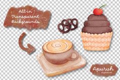 Cupcake Dessert Watercolor Style 03