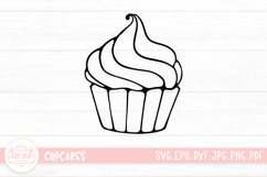 Cartoon Cupcake SVG Cut File Product Image 1