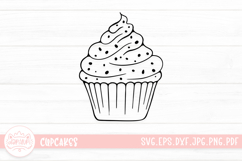 Cartoon Cupcake SVG Cut File Product Image 1