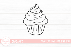 Cartoon Cupcake SVG Cut File Product Image 1