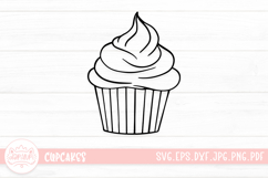 Cartoon Cupcake SVG Cut File Product Image 1