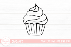 Cartoon Cupcake SVG Cut File Product Image 1