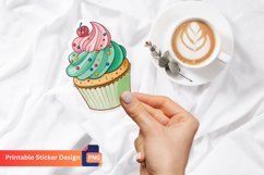 Cupcake Sticker, Delicious Cupcake Sticker, Food Sticker Product Image 1
