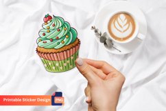 Cupcake Sticker, Sweet Cupcake Sticker, Kawaii Cupcake Product Image 1