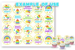 20 Pop It Rainbow Toppers for Birthday Product Image 4