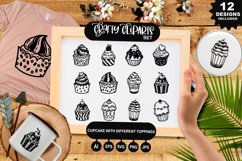 Cupcake With Different Toppings Clipart Set Product Image 1