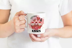 Cupcakes and Kisses Valentines Day Printable Design Product Image 2