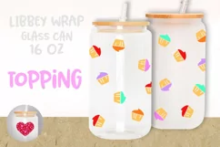 16OZ Tumbler glass can wrap Cupcakes Food Cookies Background Product Image 2
