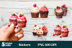 Funny food and drink character stickers printable PNG bundle Product Image 9